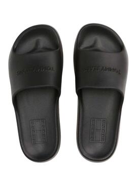 Sandales Tommy Jeans Chunky Pool noires pour femmes