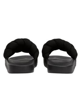 Sandales Tommy Jeans tressées noires pour femme