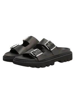 Sandales Tommy Jeans Double Strap noir pour femme