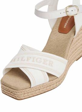 Sandales Tommy Hilfiger Monotype blanc pour femme