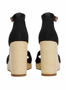 Sandales noires Tommy Hilfiger Espad pour femmes
