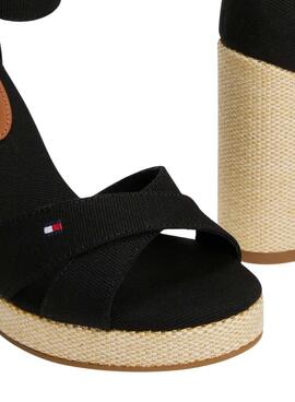 Sandales noires Tommy Hilfiger Espad pour femmes