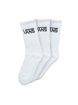 Pack Chaussettes Vans Classic Crew White Kids