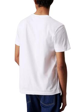 T-shirt Calvin Klein Jeans Woven Label blanc pour homme