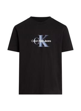 T-shirt Calvin Klein Jeans Monologue noir pour homme