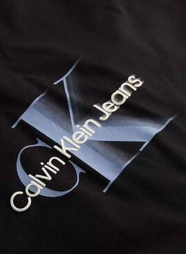 T-shirt Calvin Klein Jeans Monologue noir pour homme