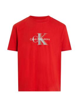 T-shirt Calvin Klein Jeans Monologue rouge pour homme