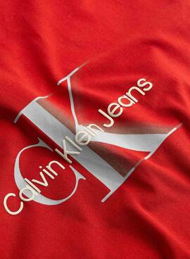T-shirt Calvin Klein Jeans Monologue rouge pour homme