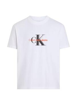 T-shirt Calvin Klein Jeans Monologue blanc pour homme