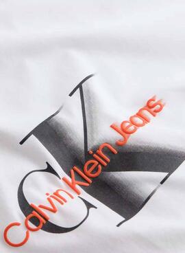 T-shirt Calvin Klein Jeans Monologue blanc pour homme