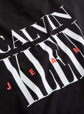 T-shirt Calvin Klein Jeans Serif noir pour homme