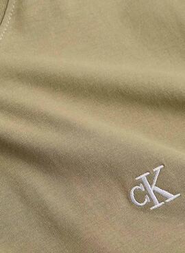 T-shirt Calvin Klein Jeans Serif beige pour homme