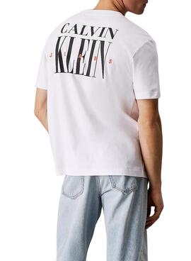 T-shirt Calvin Klein Jeans Serif blanc pour homme
