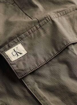 Pantalon cargo Calvin Klein camel pour homme
