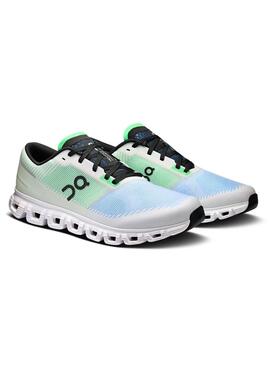 Chaussures On Cloud 6 vertes et bleues pour homme