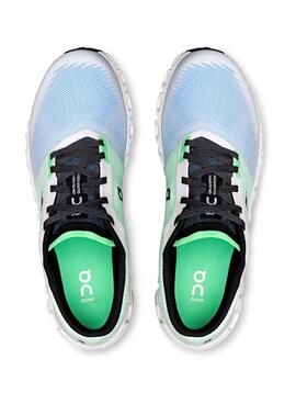Chaussures On Cloud 6 vertes et bleues pour homme
