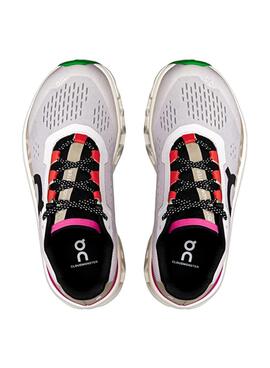 Chaussures de course On Running Cloudmonster blanches pour femme