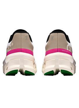 Chaussures de course On Running Cloudmonster blanches pour femme