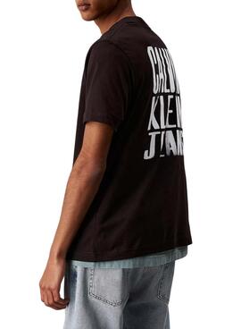 T-shirt Calvin Klein Jeans Painted noir pour homme