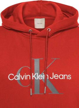 Sweatshirt Calvin Klein Jeans Monologue rouge pour homme