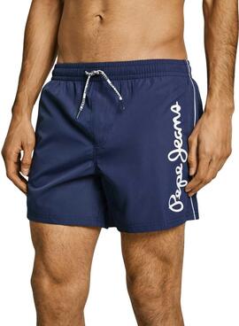 Maillot de bain Pepe Jeans Logo bleu marine pour homme