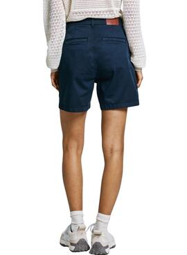 Bermudes Pepe Jeans Vania bleu marine pour femme