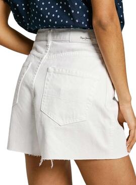 Shorts Pepe Jeans A-Line blanc pour femme