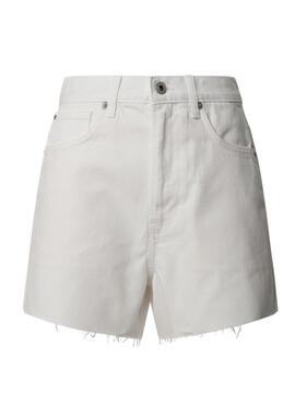 Shorts Pepe Jeans A-Line blanc pour femme