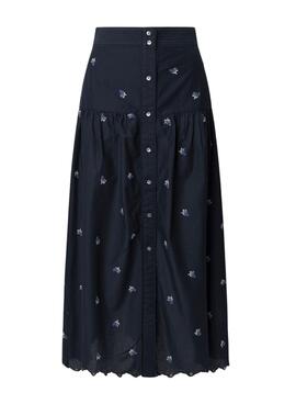 Jupe Pepe Jeans Even bleue pour femme