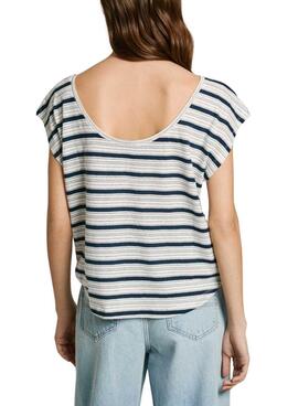 T-shirt Pepe Jeans Vanessa bleu pour femme