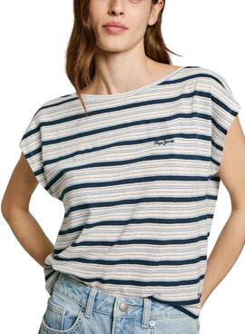 T-shirt Pepe Jeans Vanessa bleu pour femme