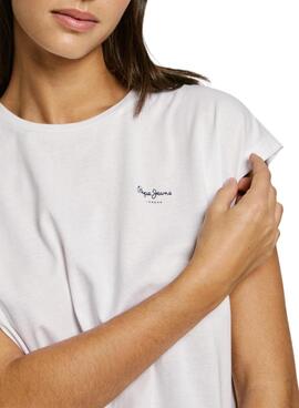 T-shirt Pepe Jeans Blooma blanche pour femme