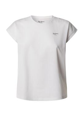 T-shirt Pepe Jeans Blooma blanche pour femme