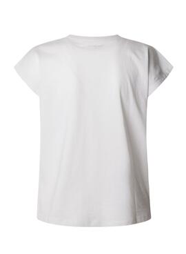 T-shirt Pepe Jeans Blooma blanche pour femme