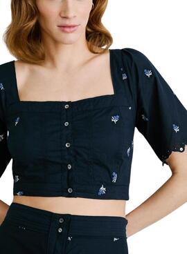 Top Pepe Jeans Energy bleu marine pour femme