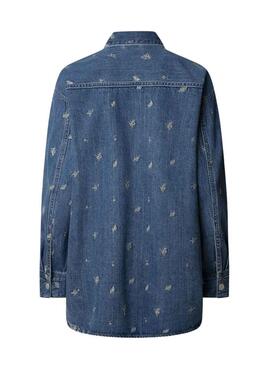 Chemise surdimensionnée Pepe Jeans Blossom en denim pour femme