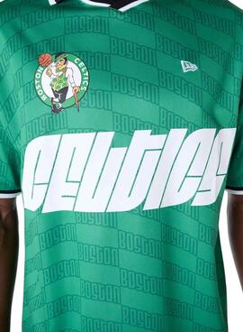 Maillot New Era Boston Celtics NBA Soccer vert pour homme
