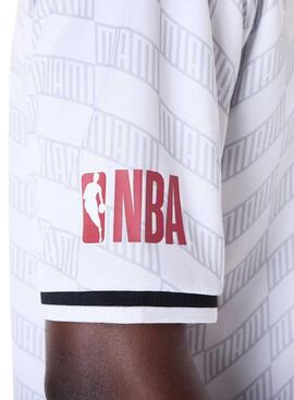 Maillot New Era Miami Heat NBA Football blanc pour homme
