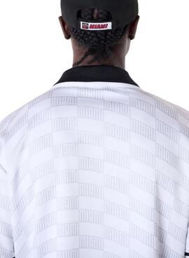 Maillot New Era Miami Heat NBA Football blanc pour homme