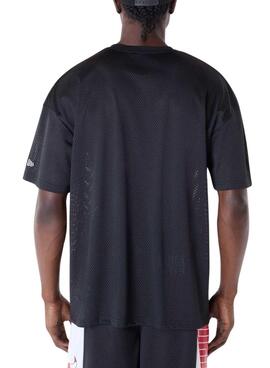 T-shirt New Era Chicago Bulls NBA mesh noir pour homme