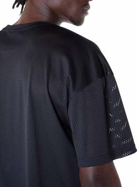 T-shirt New Era Chicago Bulls NBA mesh noir pour homme
