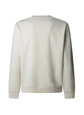 Sweatshirt Pepe Jeans Dumas beige pour homme.