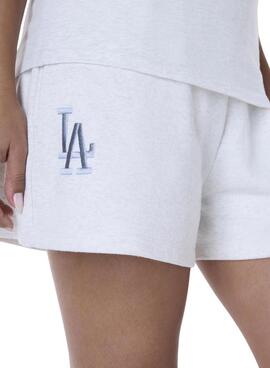 Shorts New Era LA Dodgers Essential gris pour femme
