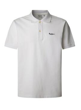 Polo Pepe Jeans Essential blanc pour homme