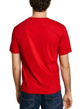 T-shirt Pepe Jeans Eggo rouge pour homme