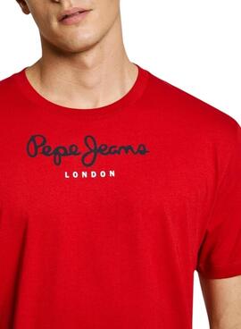T-shirt Pepe Jeans Eggo rouge pour homme