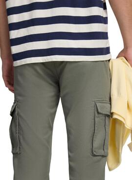 Pantalon Silbon cargo vert pour homme