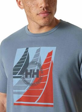 T-shirt Helly Hansen Race bleue pour homme