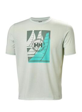 T-shirt Helly Hansen Race verte pour homme