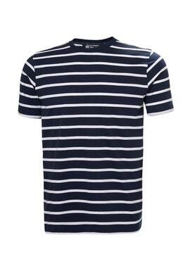 Maillot Helly Hansen Newport bleu marine et blanc pour homme.